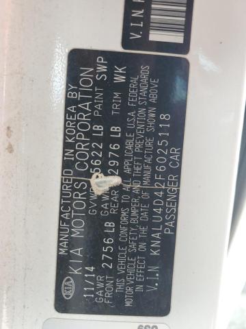2015 KIA K900 - KNALU4D42F6025118