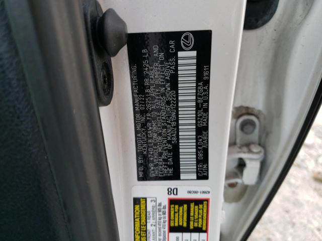 2022 LEXUS ES 350 BAS - 58ADZ1B19NU122220