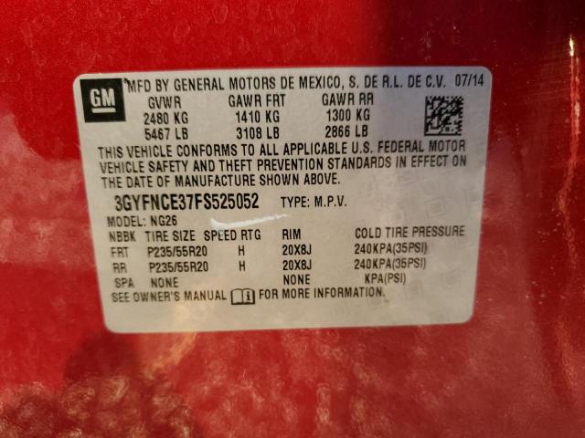 2015 CADILLAC SRX PERFOR - 3GYFNCE37FS525052