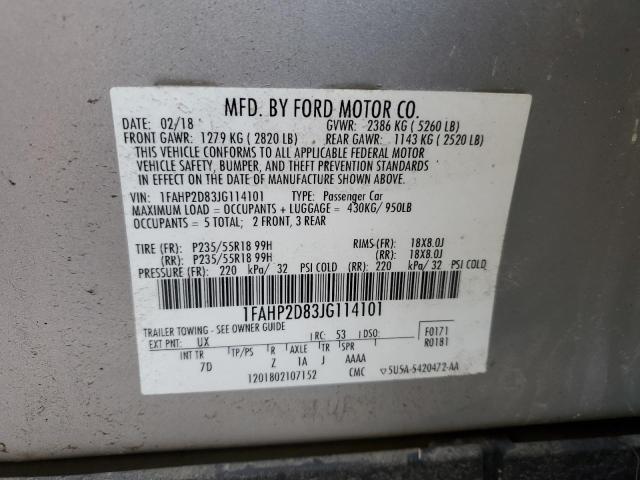 2018 FORD TAURUS SE 1FAHP2D83JG114101