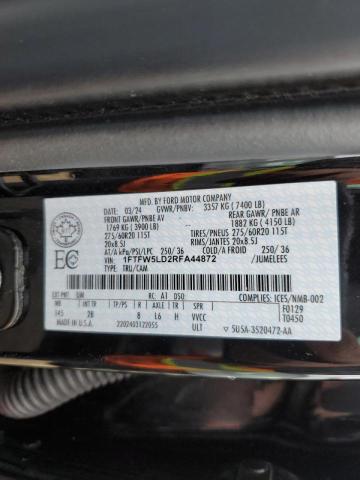 2024 FORD F150 LARIA - 1FTFW5LD2RFA44872