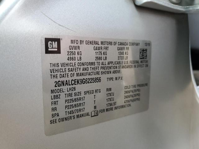 2016 CHEVROLET EQUINOX LT - 2GNALCEK9G6225856