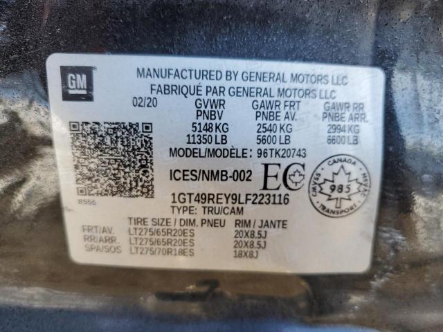 2020 GMC SIERRA K25 - 1GT49REY9LF223116