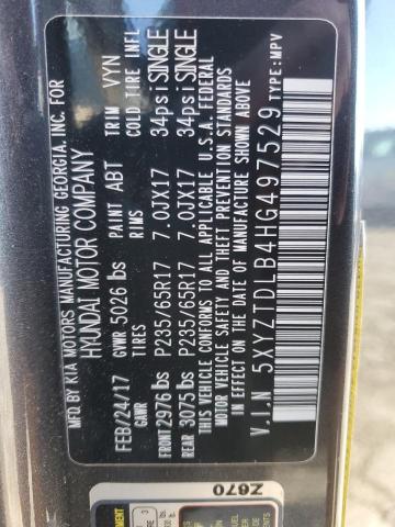 2017 HYUNDAI SANTA FE S - 5XYZTDLB4HG497529
