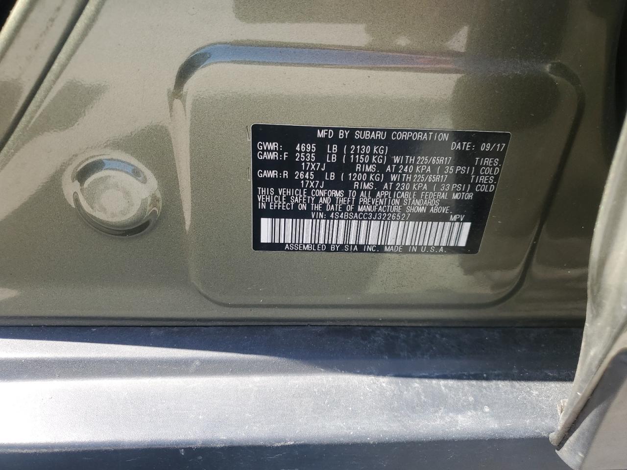 SUBARU OUTBACK 2.5I PREMIUM