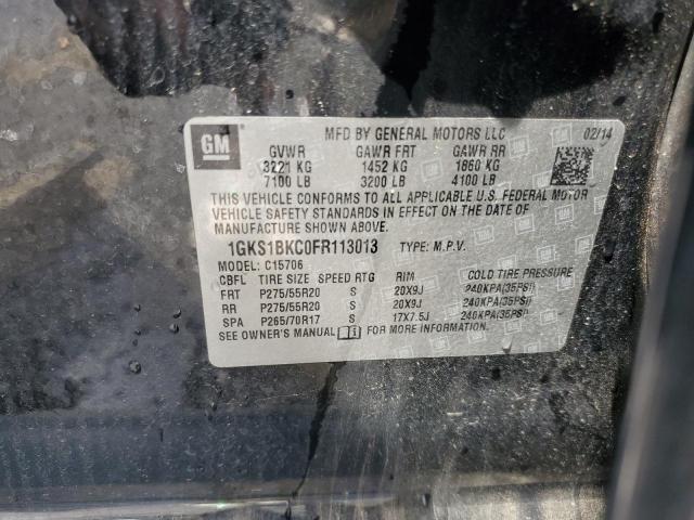 2015 GMC YUKON SLT 1GKS1BKC0FR113013