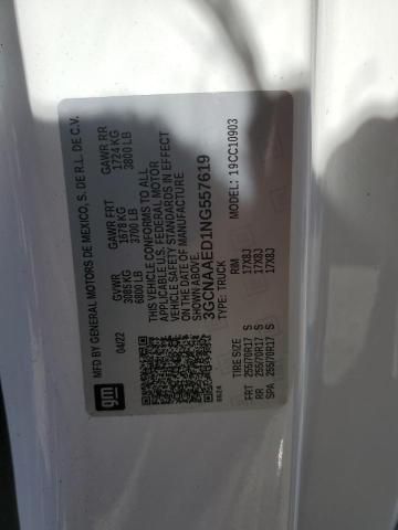 2022 CHEVROLET SILVERADO - 3GCNAAED1NG557619