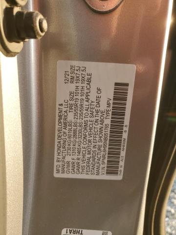 2022 HONDA ODYSSEY EL - 5FNRL6H95NB051765