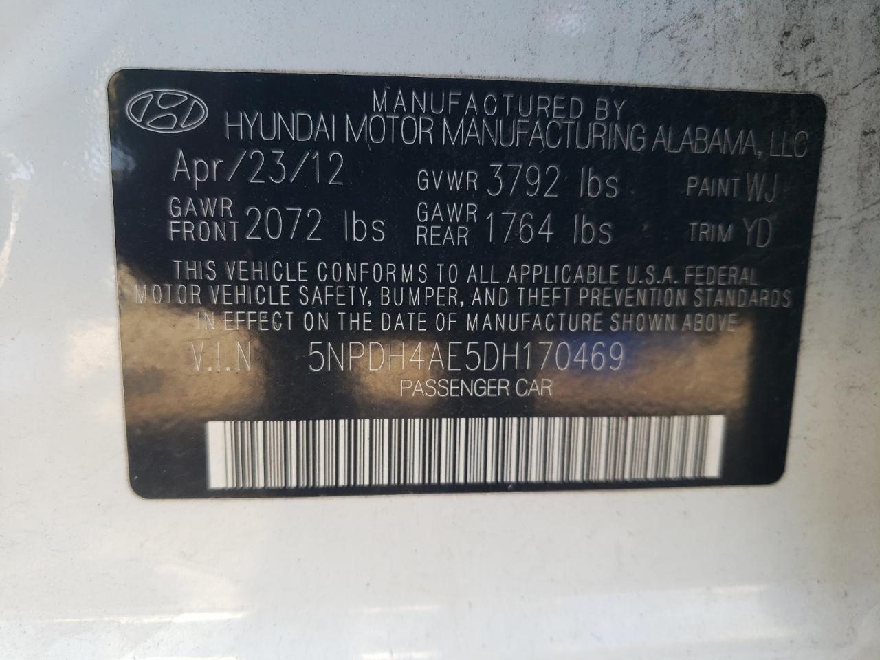 Hyundai Elantra gl 2013
