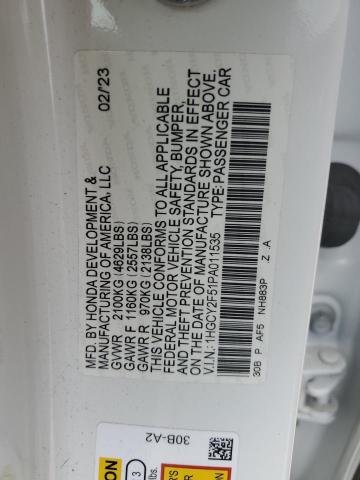 2023 HONDA ACCORD HYB - 1HGCY2F51PA011535