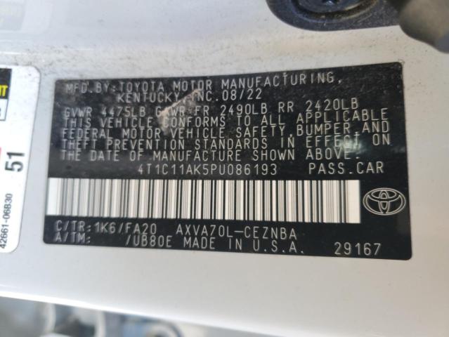 2023 TOYOTA CAMRY LE - 4T1C11AK5PU086193