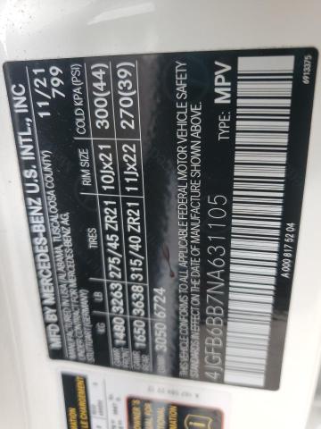 2022 MERCEDES-BENZ GLE AMG 53 4JGFB6BB7NA631105