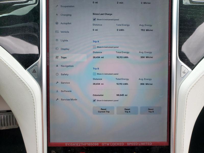2017 TESLA MODEL S - 5YJSA1E27HF185098
