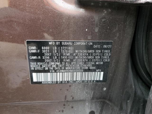 2021 SUBARU ASCENT TOU 4S4WMARDXM3458588
