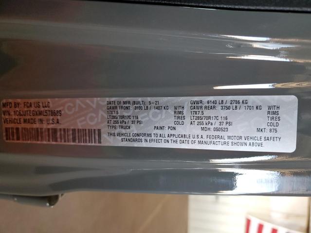 2021 JEEP GLADIATOR - 1C6JJTEGXML578689