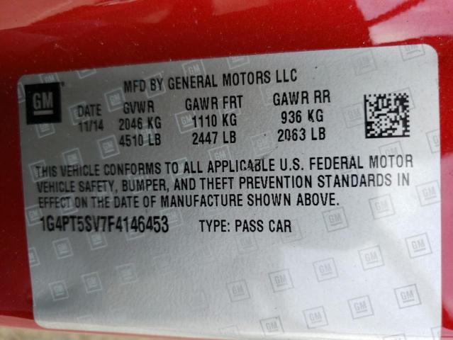 2015 BUICK VERANO PRE 1G4PT5SV7F4146453