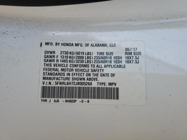 2018 HONDA ODYSSEY EX - 5FNRL6H72JB005268