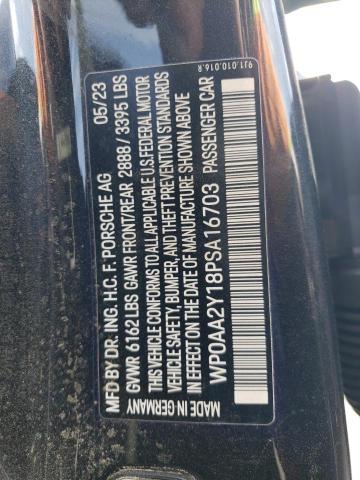 2023 PORSCHE TAYCAN WP0AA2Y18PSA16703