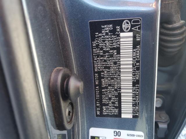 2015 TOYOTA COROLLA L - 2T1BURHE2FC319299