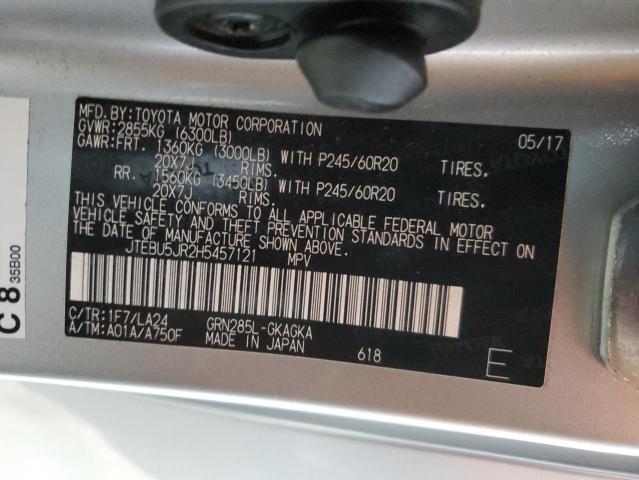 2017 TOYOTA 4RUNNER SR - JTEBU5JR2H5457121