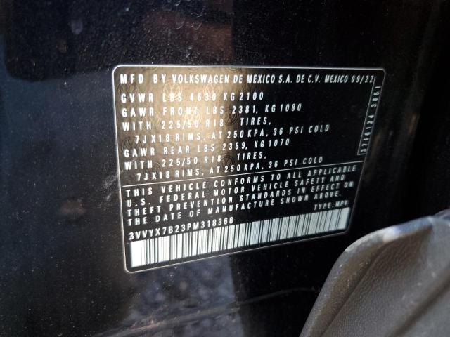 2023 VOLKSWAGEN TAOS SE 3VVYX7B23PM318368
