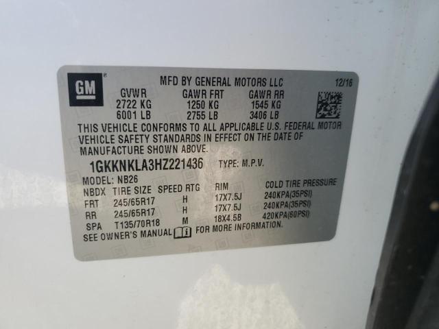2017 GMC ACADIA SLE - 1GKKNKLA3HZ221436