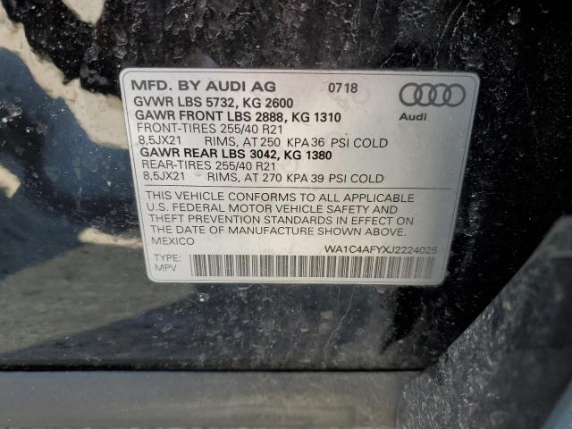2018 AUDI SQ5 PRESTI WA1C4AFYXJ2224025