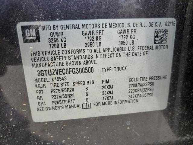 2015 GMC SIERRA K15 - 3GTU2VEC6FG300500