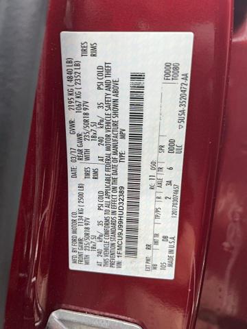 2017 FORD ESCAPE TIT - 1FMCU9J99HUD32389