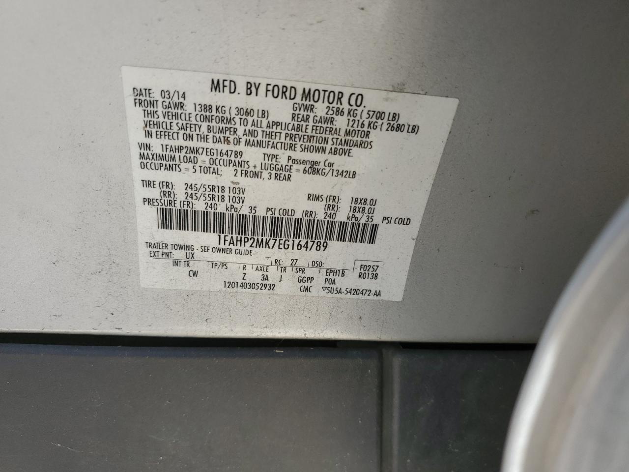 FORD TAURUS POLICE INTERCEPTOR