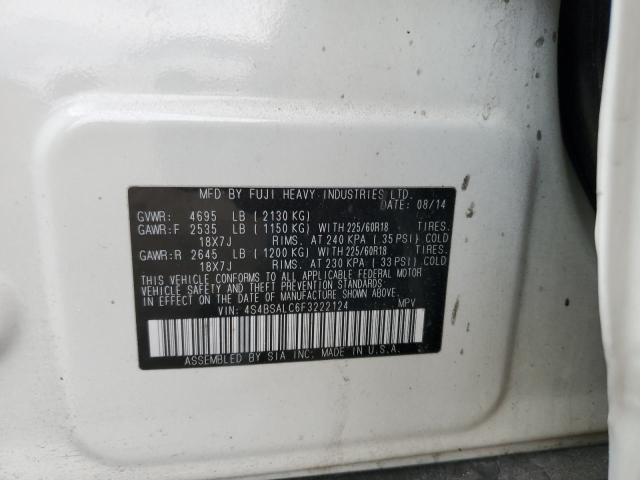 2015 SUBARU OUTBACK 2. - 4S4BSALC6F3222124