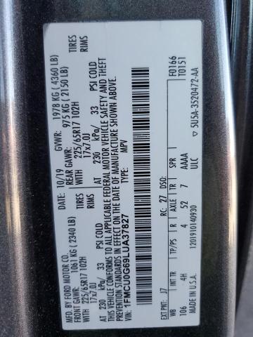 2020 FORD ESCAPE SE - 1FMCU0G69LUA37827