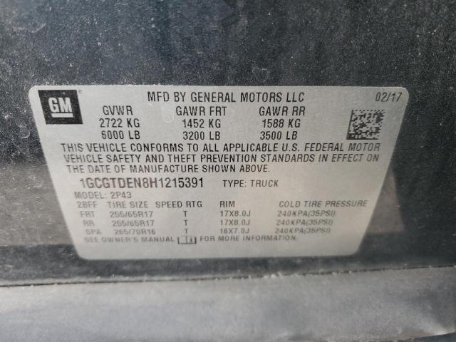 2017 CHEVROLET COLORADO Z - 1GCGTDEN8H1215391