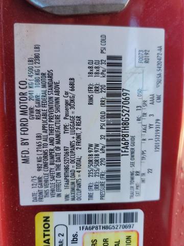 2016 FORD MUSTANG - 1FA6P8TH8G5270697
