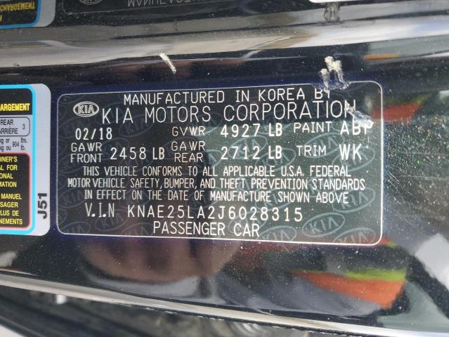 2018 KIA STINGER PR KNAE25LA2J6028315