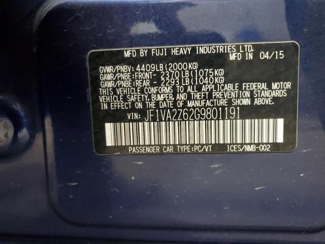 2016 SUBARU WRX STI LI JF1VA2Z62G9801191