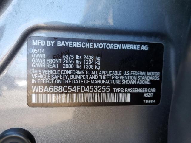 2015 BMW 640 XI GRA WBA6B8C54FD453255