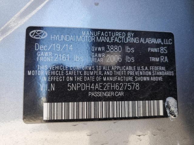 2015 HYUNDAI ELANTRA SE - 5NPDH4AE2FH627578