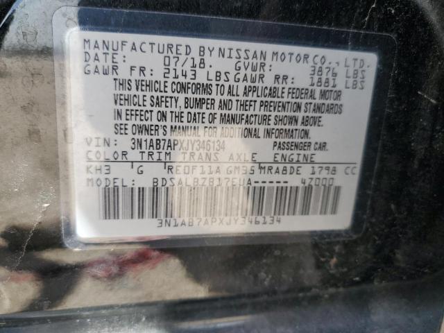 2018 NISSAN SENTRA S - 3N1AB7APXJY346134