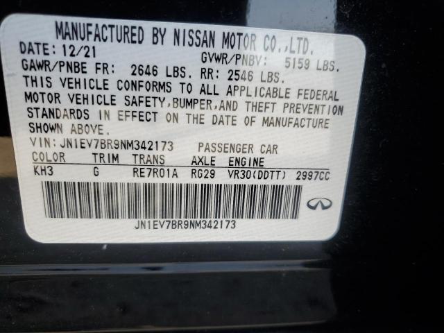 2022 INFINITI Q50 LUXE - JN1EV7BR9NM342173