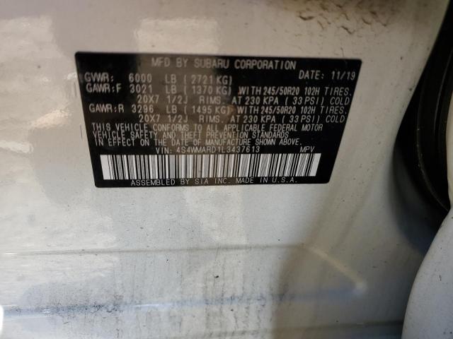 2020 SUBARU ASCENT TOU 4S4WMARD1L3437613