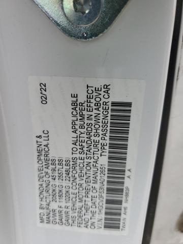 2022 HONDA ACCORD HYB - 1HGCV3F53NA012651