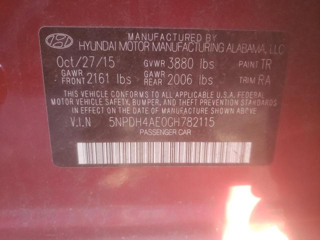 2016 HYUNDAI ELANTRA SE - 5NPDH4AE0GH782115