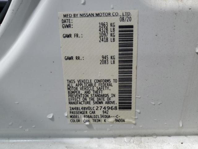 2020 NISSAN ALTIMA S - 1N4BL4BV0LC274968