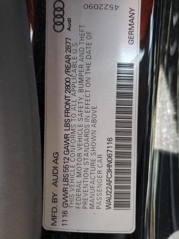 2017 AUDI A7 PRESTIG WAU22AFC3HN067116