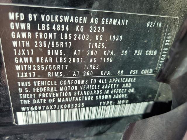 2018 VOLKSWAGEN TIGUAN LIM WVGBV7AX7JK003235