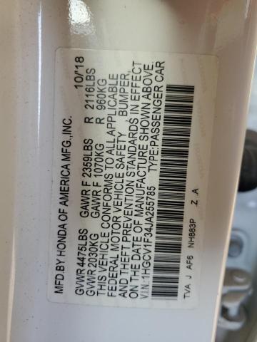 2018 HONDA ACCORD SPO 1HGCV1F34JA255785