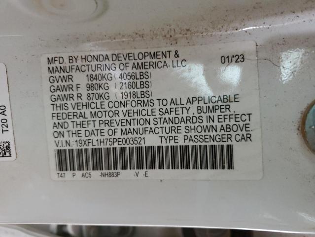 19XFL1H75PE003521 2023 HONDA CIVIC