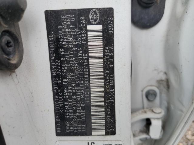 2022 TOYOTA CAMRY LE - 4T1C11AK0NU671616