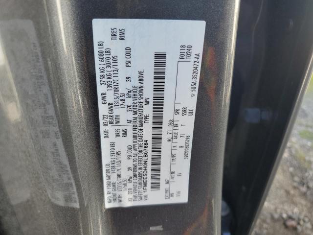 2022 FORD BRONCO BASE - 1FMEE5DH0NLB07684